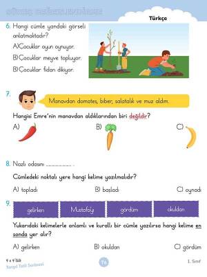 1. Sınıf 4x4’lük Yarıyıl Tatil Serüveni – Bilişsel Etkinlikler - 2026 - 3