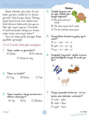 2. Sınıf 4x4’lük Yarıyıl Tatil Serüveni – Bilişsel Etkinlikler - 2026 - 3