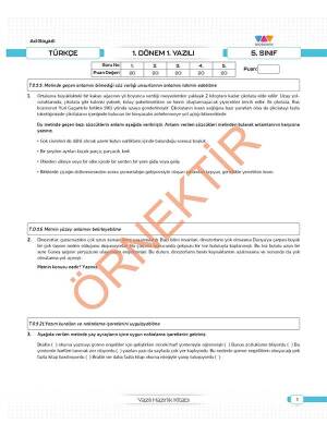 6. Sınıf Tüm Dersler Konu Özetli Yazılı Hazırlık Seti 1 ve 2. Dönem - 5